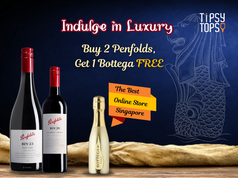 Indulge in Luxury: Penfolds Buy 2 Get 1 Bottega Free Offer at Tipsytopsy's - The Best Online Store in Singapore