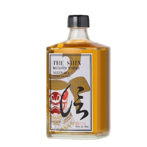 The Shin Mizunara Oak Finish Whisky bottle with gift box