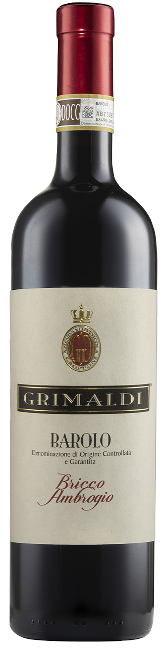 Grimaldi Barolo Bricco Ambrogio 2019 Italian red wine bottle