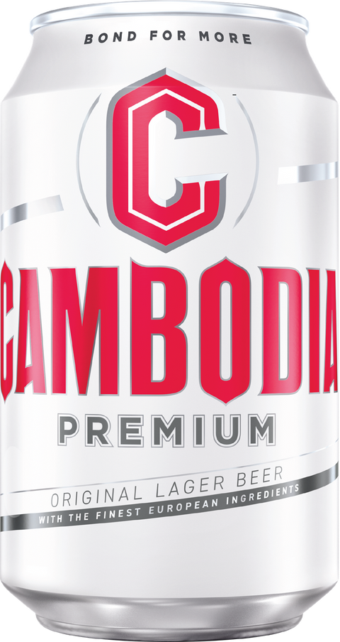 330ml Cambodia Premium Beer Can β Refreshing Cambodian Lager