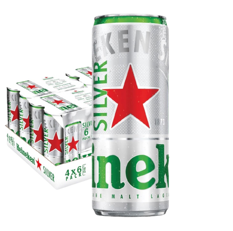 320 ml Heineken Silver Beer Can BBD 5th May 2024
