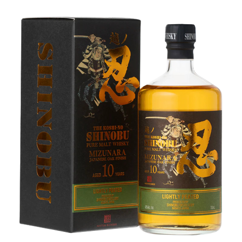 The Shinobu 10 YO Pure Malt Mizunara Finish Lightly Peated Malt Whisky 700ml