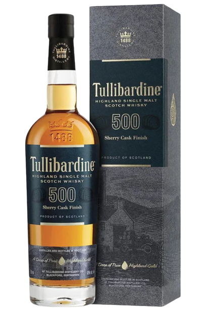 Tullibardine 500 Sherry Cask Finish Highland Single Malt Scotch Whisky with Gift Box 700ml