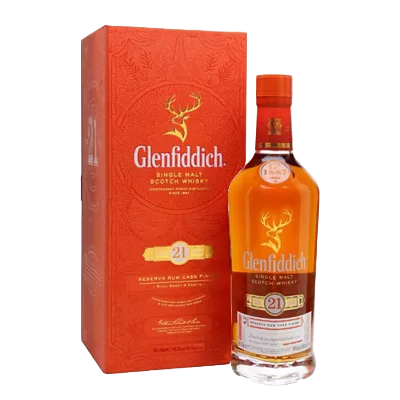 The Glenfiddich 21 Year Old Reserva Carribean Rum Cask Single Malt Scotch Whisky 700ml