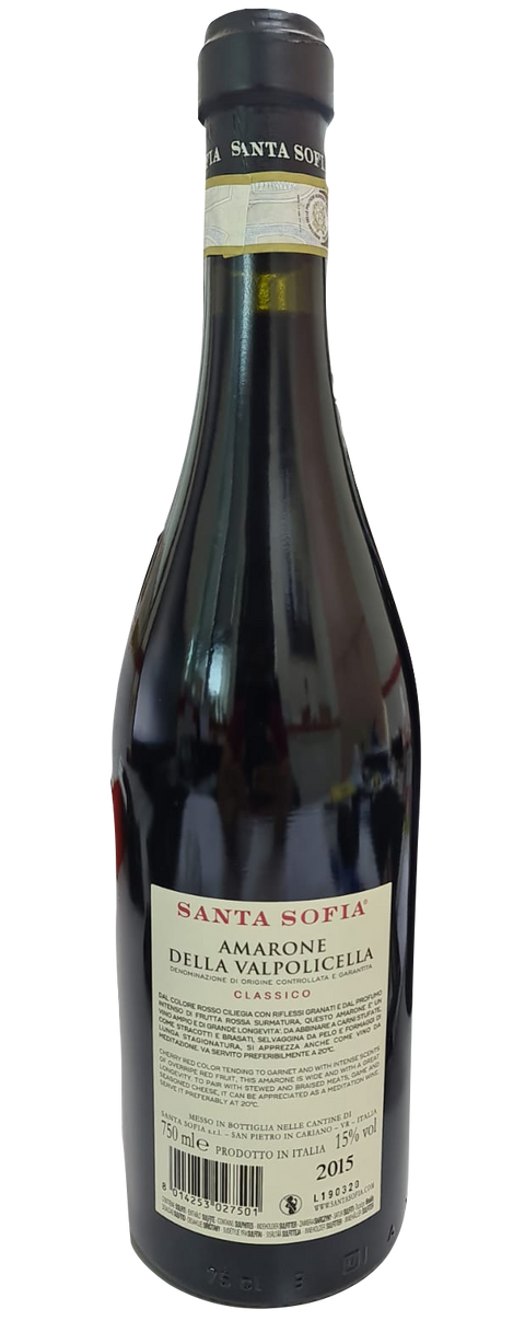 SantaSofeaAmaroneDellaValpolicellaRedWine2015Classico750ml-back