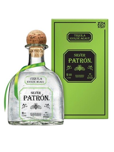 SilverPatronTequilaWithGiftBox1000ML